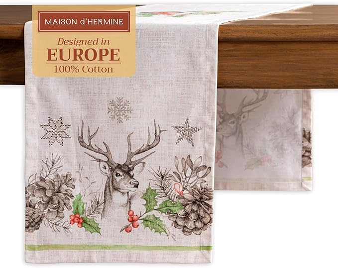 Maison d' Hermine Table Runner 100% Cotton Single Layer Table Runners 72 inches by MaisondHermine