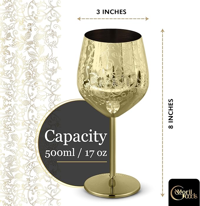 Stainless Steel Wine Glasses - Image 2