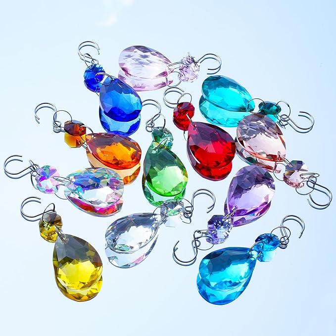 H&D HYALINE & DORA 3Inch Crystal Suncatcher Bauhinia Prisms Pendants 10Pcs - Image 9