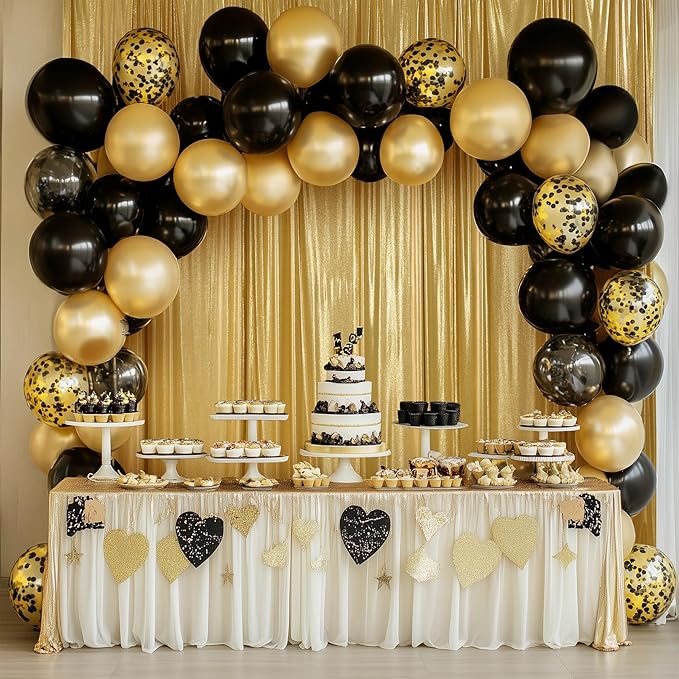 30ftx10ft Gold Backdrop Curtain - Image 4