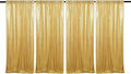 JYFLZQ Gold Sequin Backdrop Curtains 2ft x 8ft 4 Panel Glitter Photo Booth by JYFLZQ