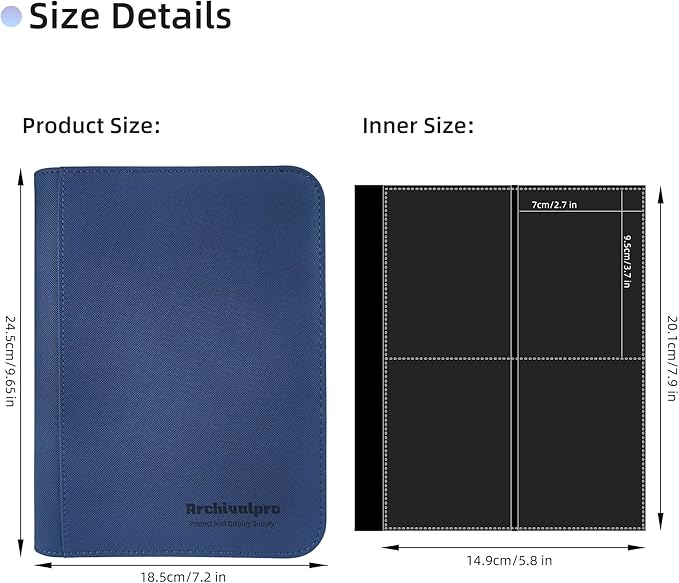 4 Pockets Premium Card Binder 160 Cards Trading Card Binders No Ring Card - Image 2