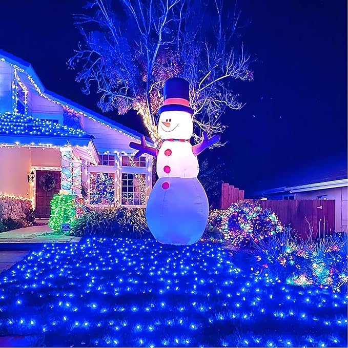 YEGUO 165ft 500 LED Blue Christmas Lights Outdoor Waterproof, 8 Modes Twinkle - Image 7
