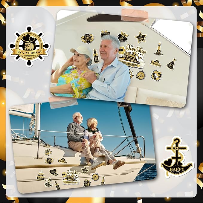 50th Anniversary Cruise Door Magnets Decorations - Image 4