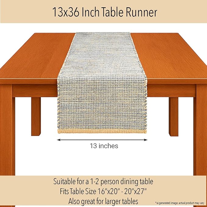 Chardin home Natural Jute Table Runner 13x36 Inch – Vintage Boho Rustic Table - Image 7