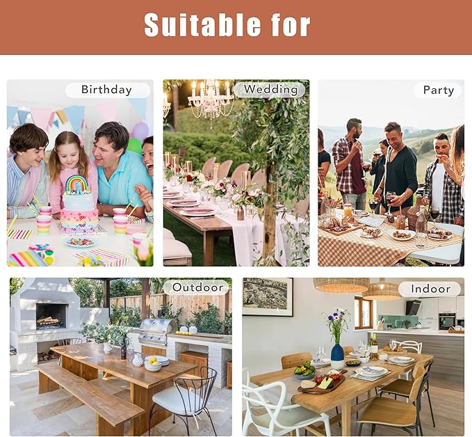 Fitable Textured Table Cloth for Rectangle, 2 Pack - Image 8