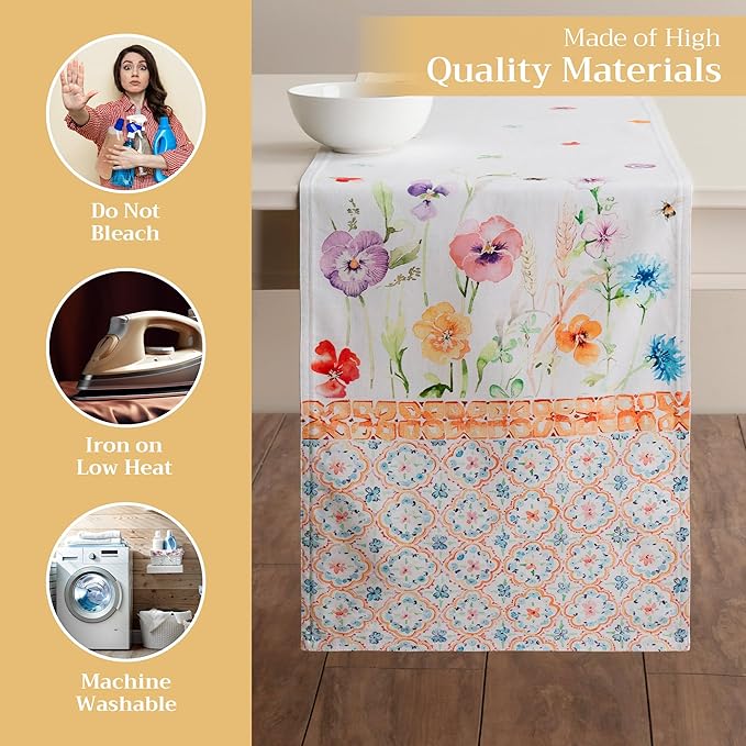 Maison d' Hermine Table Runner 100% Cotton Double Layer Table Runners 72 inches - Image 3