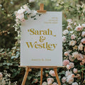 Personalized Wedding Welcome Sign, Customized White Acrylic Sign by AmazingItems