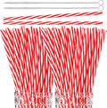 Vesici 9 Inch Plastic Striped Straws Reusable by Vesici