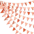 Rose Gold Party Decorations Metallic Fabric Triangle Pennant Banner Blush Pink by pinkblume