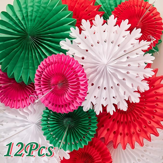 SUNBEAUTY Pack of 12 Christmas Party Decorations Christmas Classroom - Image 3