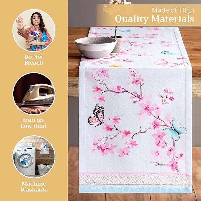 Maison d' Hermine Table Runner 100% Cotton Single Layer Table Runners 72 inches - Image 3