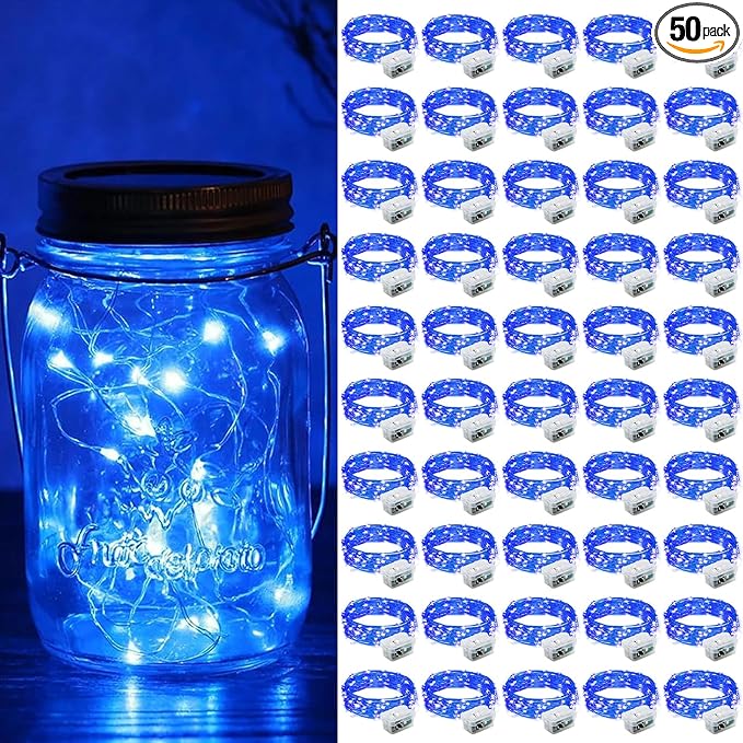 ZGWJ 50 Pack Fairy Lights Battery Operated, 7ft 20 Mini LED Fairy String Lights by ZGWJ