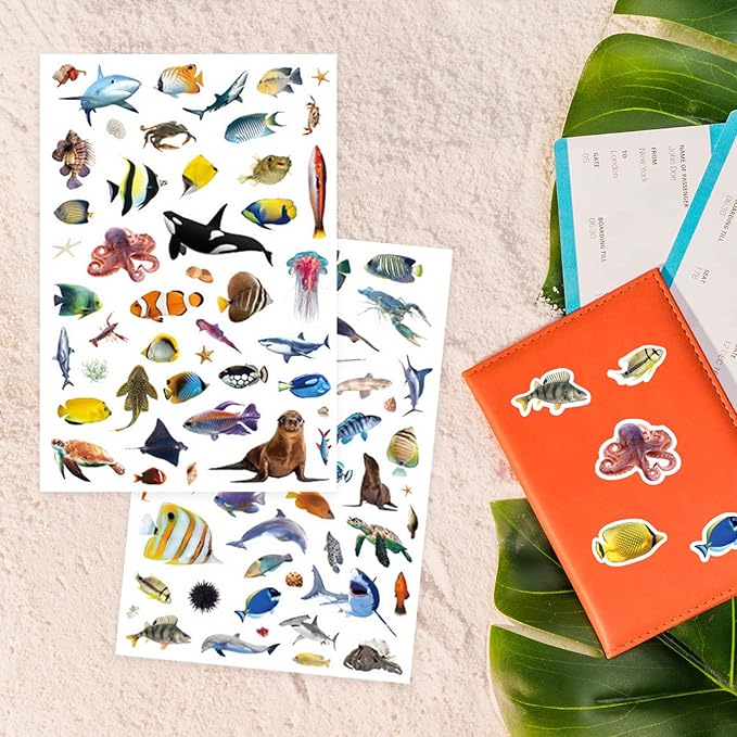 Ocean Animals Stickers 820 Count Sea Animal Fish Shark Stickers Party Favors - Image 7