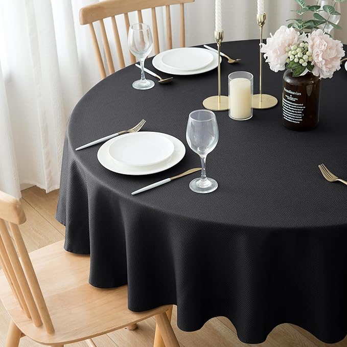 Biscaynebay Textured Fabric Round Tablecloths 60", Wedding and Parties etc - Image 7