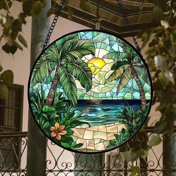 Stained Glass Window Hanging, and Mom 14.9x14.9 in - Image 2