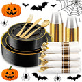 175PCS Black and Gold Plates by WDF