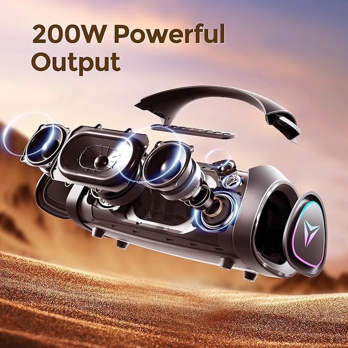 Sonic Boom MAX 300W Max Large Bluetooth Speaker Loud, Massive Bass, IPX66 - Image 2