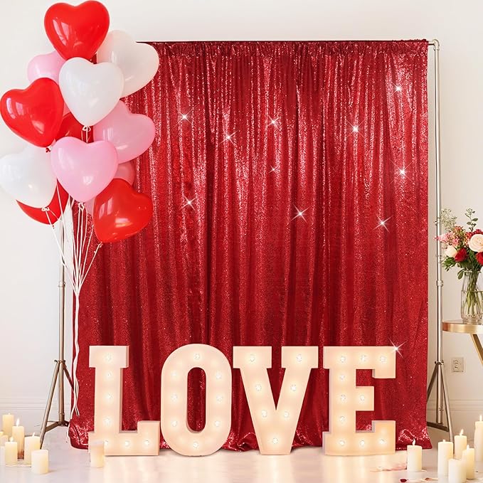 SquarePie Sequin Backdrop Less Transparent Background Sparkly Curtain - Image 5
