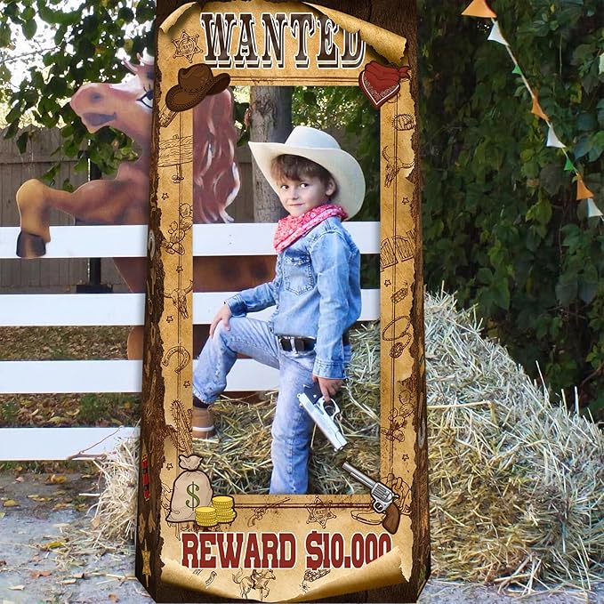 4.5ft Tall Life Size Stand in West Wanted Photo Booth Props Selfie Frames - Image 8
