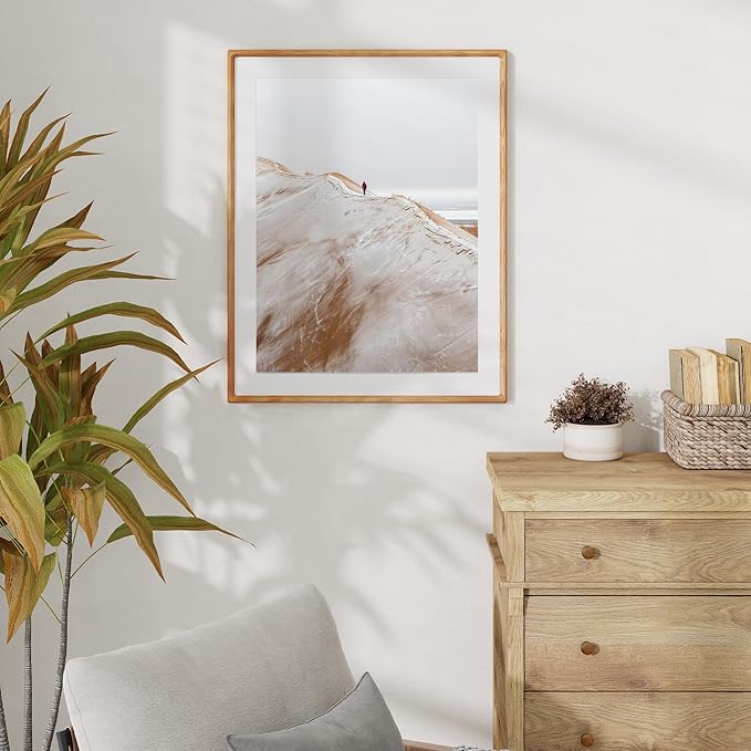 22x28 Picture Frame USA-Sourced Natural Cherry Wood Solid Original Wood Photo - Image 5