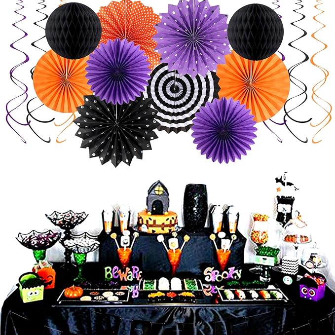 Orange Black Purple Halloween Party-Decorations - Image 5