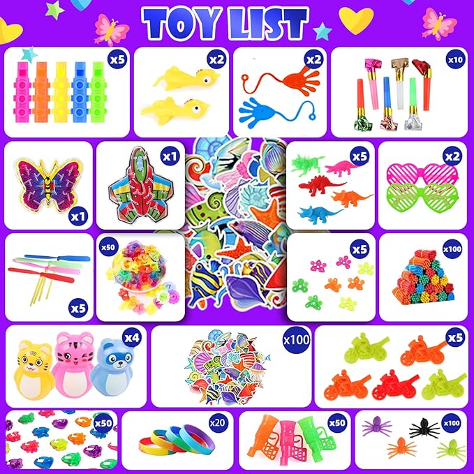 1000Pcs Fidget Toys Pack, Bulk Party Favors - Image 3
