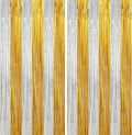 Crosize 2 Pack Foil Fringe Curtains Party Decorations, Door Streamers, Glitter by Crosize