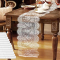 HAIBAS 12 Pcs White Lace Table Runners 14 x 120 Inch Boho Rose Embroidered by Unknown