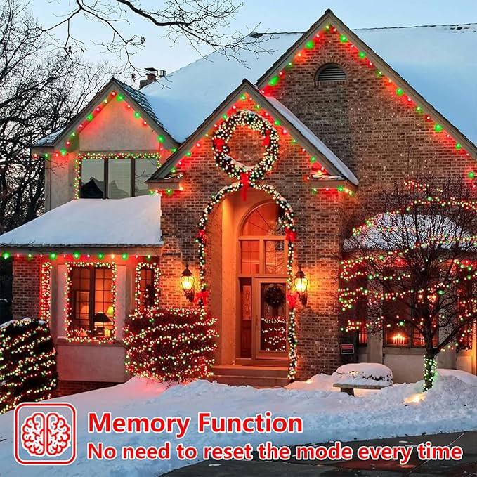 YEGUO 200 LED 66ft Christmas Lights Outdoor Waterproof - Image 8