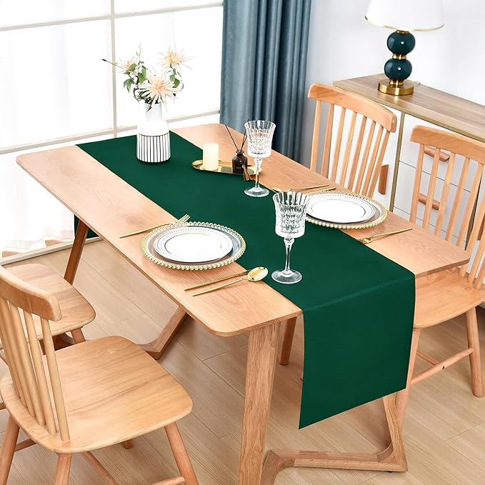 Farmhouse Green Table Runner Dining Table Runners 60 Inches Long Coffee Table - Image 2