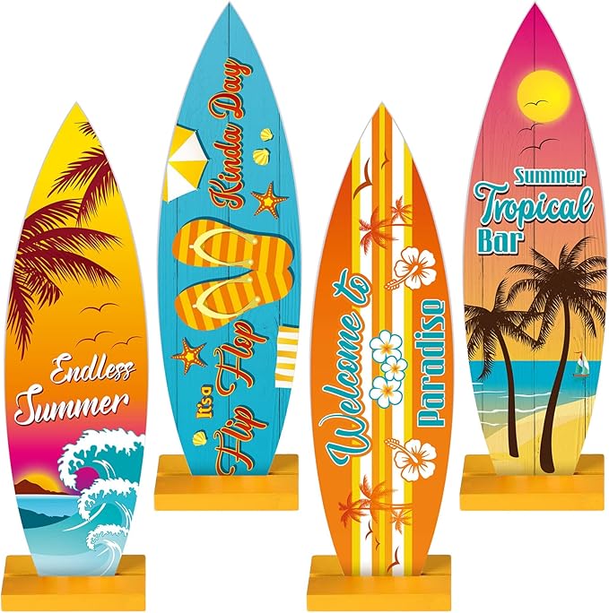 Blulu 4 Pcs Surfboard Decorations by Blulu