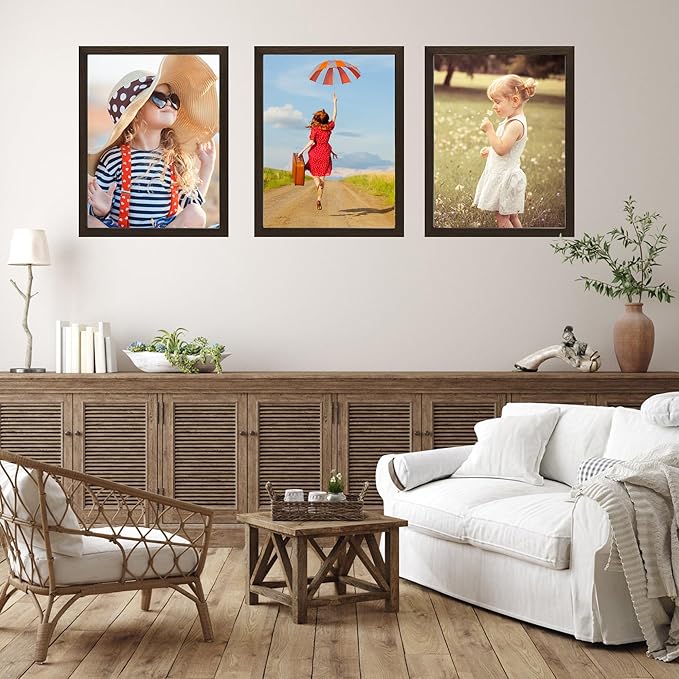 KTKDE A4 Picture Frame Set of 6, Document 8.3x11.7 Certificate Frame Walnut - Image 5