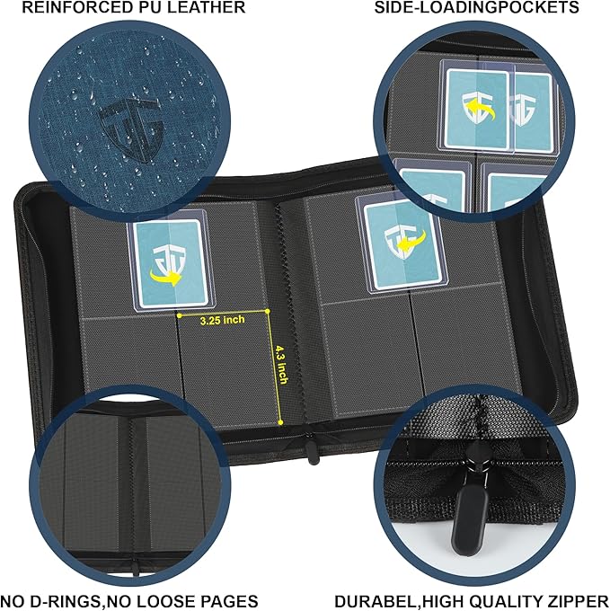 Toploader Binder, Holds 112 Toploaders, 4 Pocket Top Loader Binders - Image 3