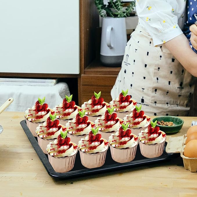 Foil Cupcake Liners with Lids 100Pack, Free-Air 3.5Oz Mini Muffin Liners - Image 7