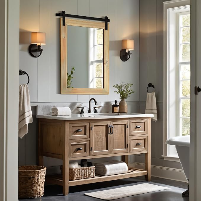 COGOOD Farmhouse Barn Door Mirror - Image 2