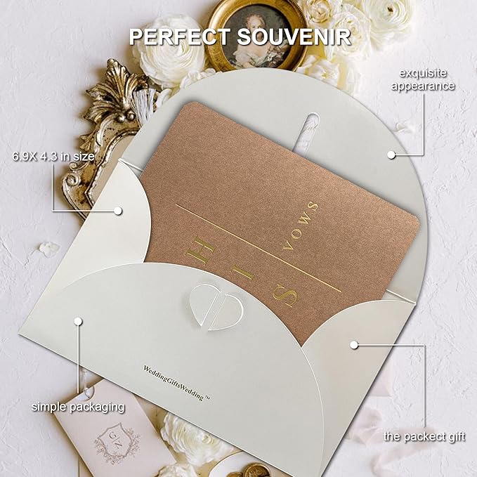 Wedding Vow Books His and Hers, Wedding Registry Gifts Ideas - Image 4