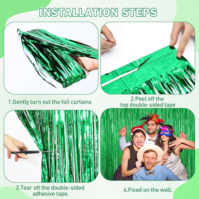 Green Foil Curtain Backdrop - Image 7