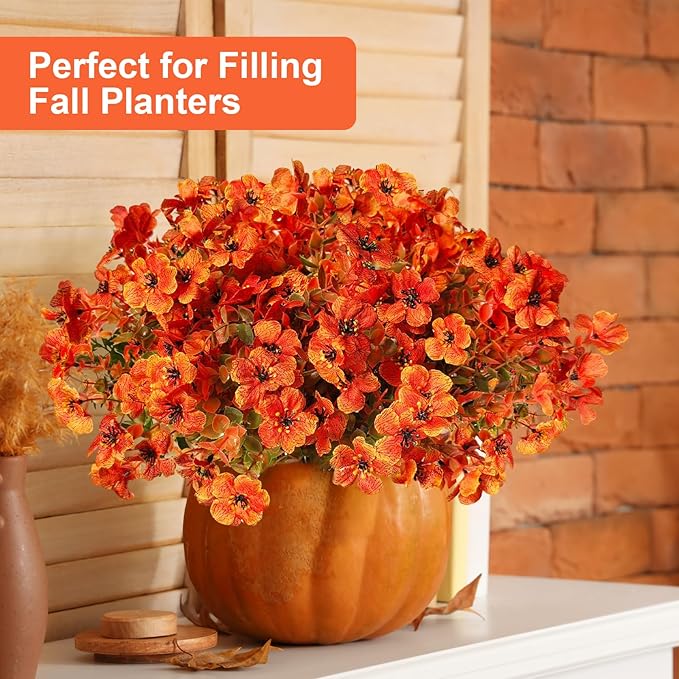 Artificial Fall Flowers Faux Mums - Image 4