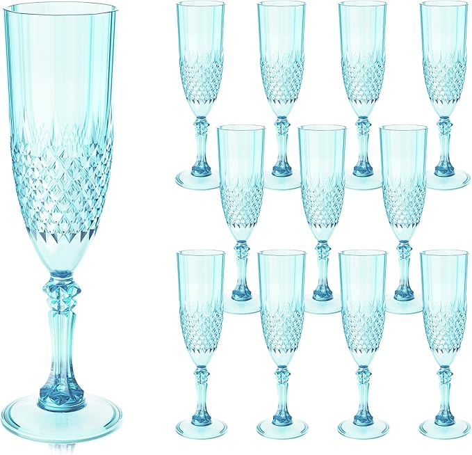 Plastic Champagne Flutes, for Weddings Bachelor Parties Toasting and Events by LEYIQUCHAMPAGNEWINEGLASSES