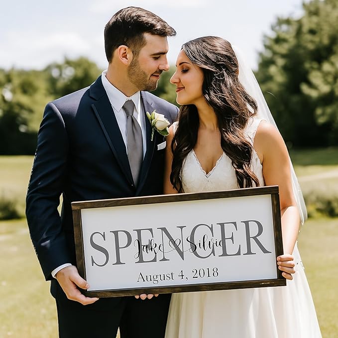 personalized wedding sign custom wedding sign marriage ceremony decorations - Image 3