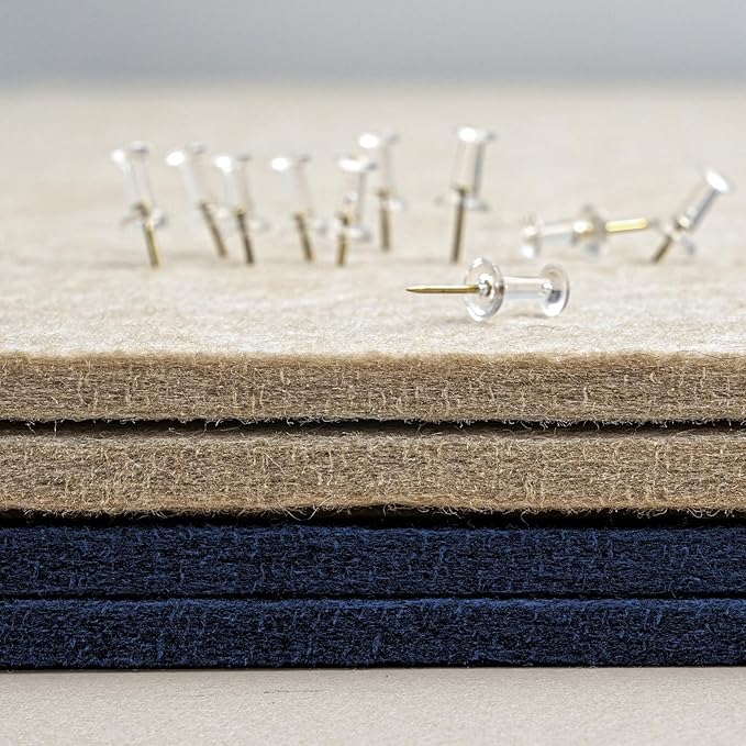 Bulletin Board, 24 x 18 inches Felt Board Decorative Pin Board, Cork Board - Image 4