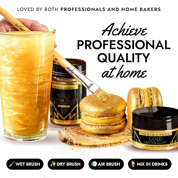 MONÉGASQUE Gold Edible Glitter for Drinks 15g – Edible Glitter for Cakes & - Image 3