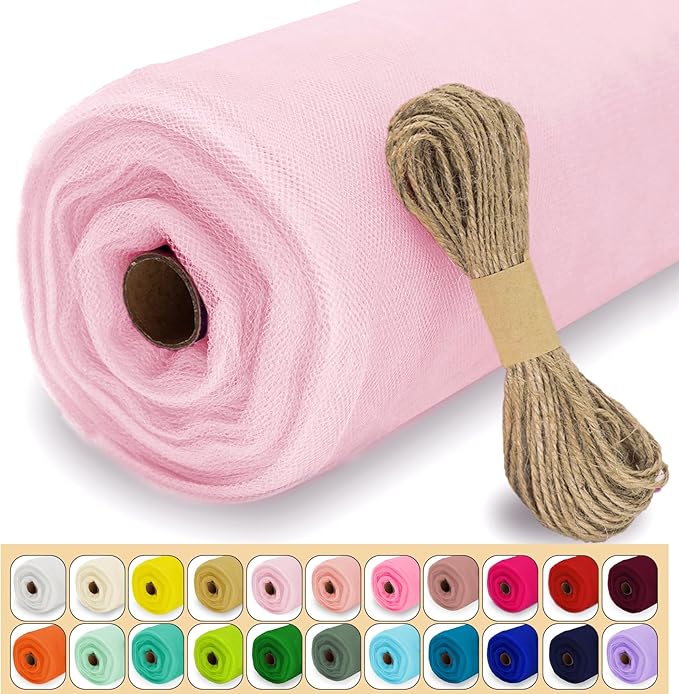 Light Pink Tulle Fabric Roll by Luceinvita