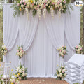 50ft x 15ft White Wrinkle Free Backdrop Curtains by ENJOYYOURPARTY