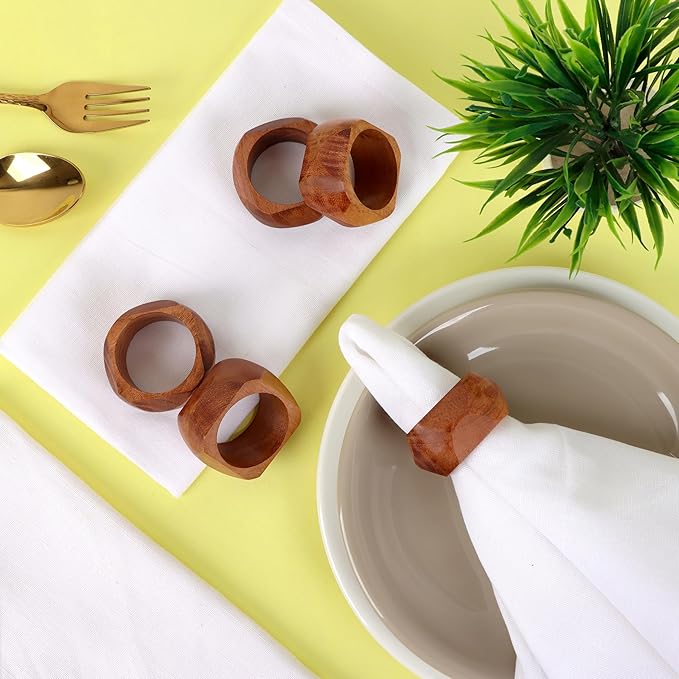 Wooden Napkin Rings Set of 12 Fall Decor - Image 7