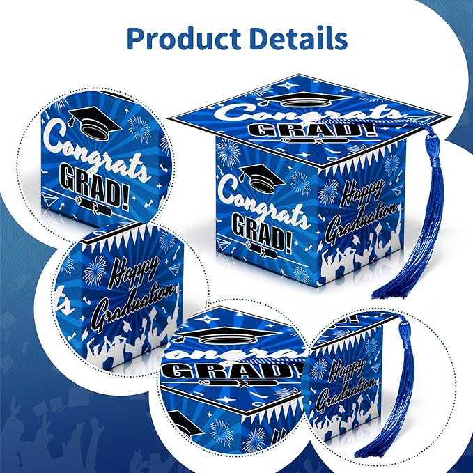 COTOPHER 36 Pack Mini Graduation Cap Gift Boxes, Class of 2025 Graduation Candy - Image 4