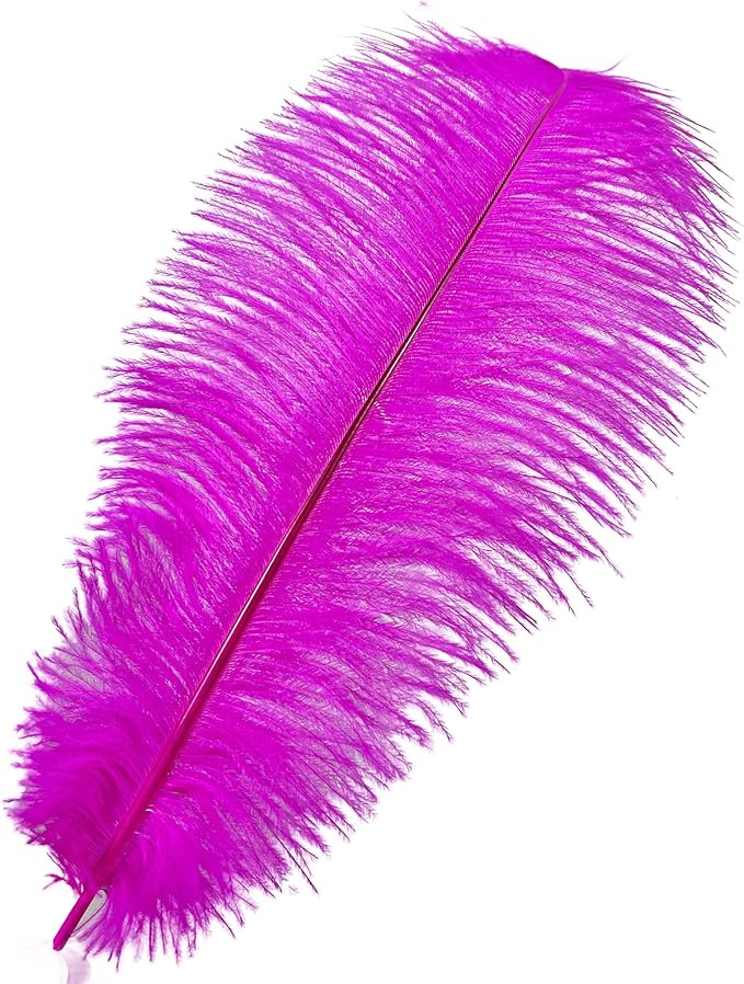Happy Feather 16-18 inch Fuchisa Ostrich Feathers Craft - Image 2