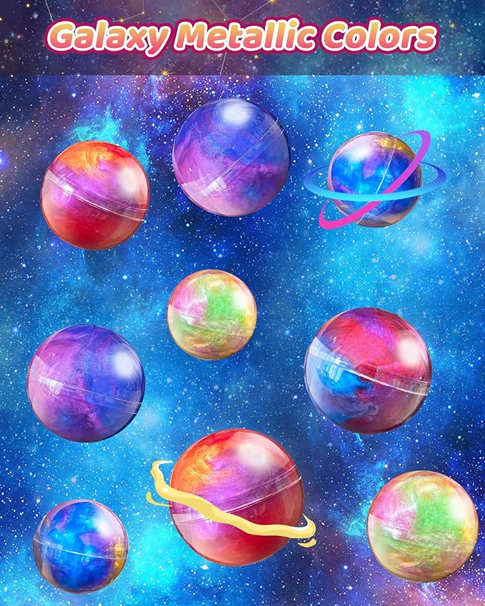 Kidfic 24 Pack Galaxy Slime Party Favors, Non-Sticky, Stress Relief Treasure - Image 6