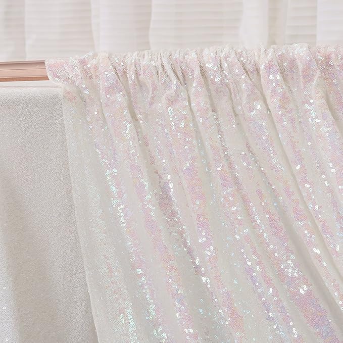 Poise3EHome 6FT x 6FT Iridescent Sequin Photography Backdrop Curtain - Image 5